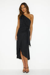 Holding On Midi Dress Black