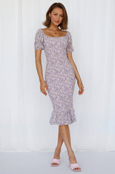 Sweet Candies Midi Dress Purple