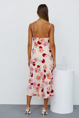 Calm It Down Midi Dress Rose
