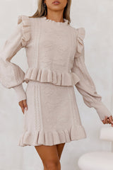 Frosted Side Knit Set Light Taupe