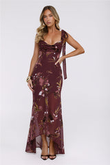 Closet Highlight Maxi Dress Burgundy