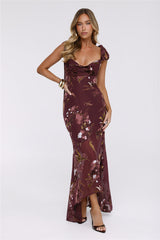 Closet Highlight Maxi Dress Burgundy