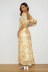 Poolside Event Midi Dress Yellow