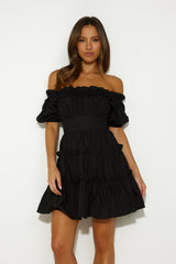 Pop The Question Mini Dress Black