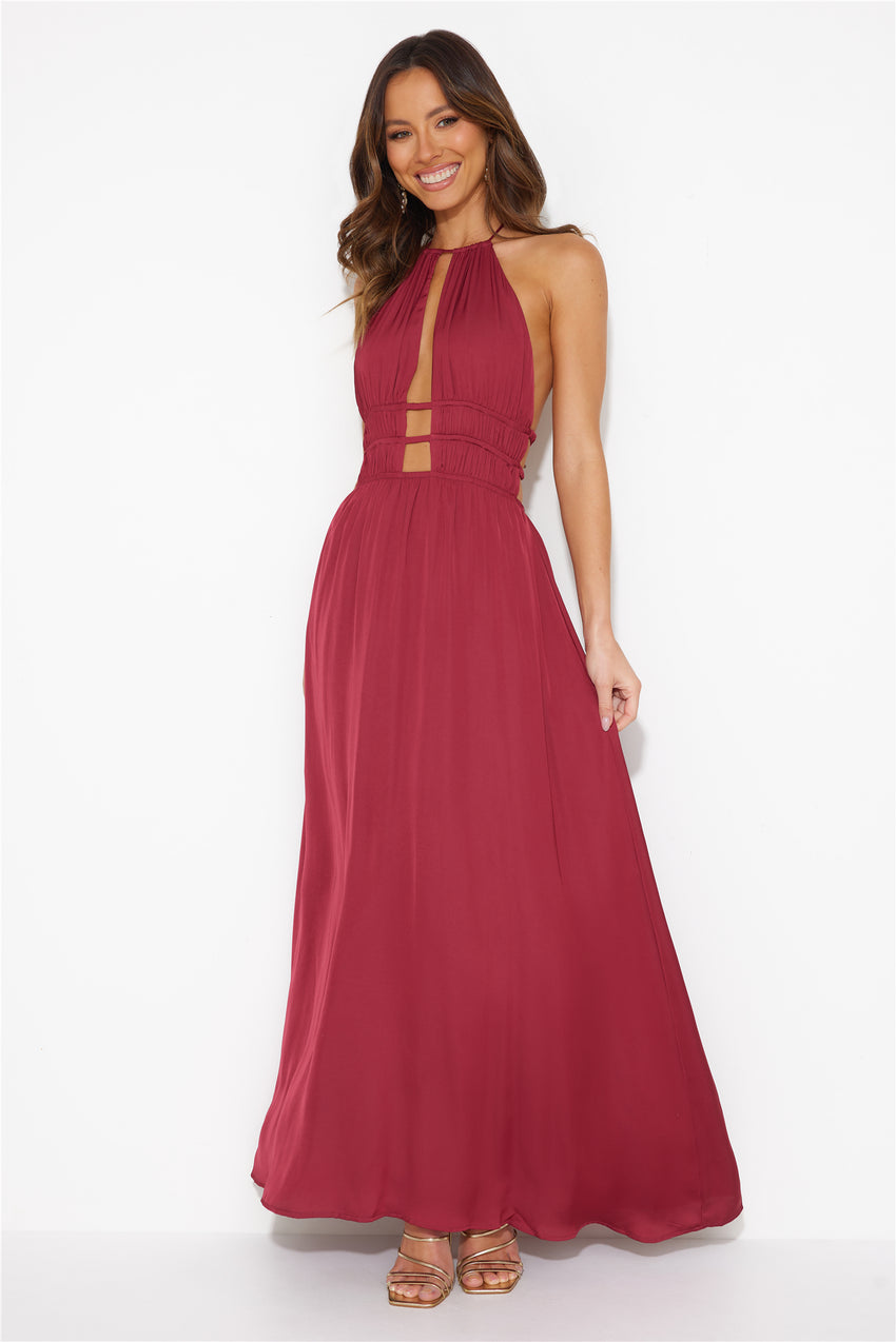 In The Maldives Maxi Dress Wine
