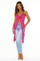 City Escape Mesh Top Pink