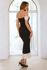 Destination Diaries Off Shoulder Maxi Dress Black