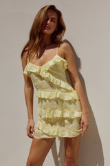 AISHA MINI DRESS - LEMON