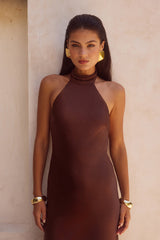 Brigitte Maxi Dress - Chocolate