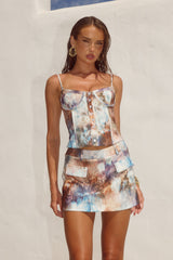 EMORY TAILORED MINI SKORT - ZARLA CHOC