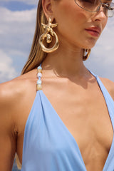Eilish Halter Mini Dress - Bluebell