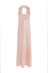 Elsa Strapless Scarf Maxi Dress - Musk