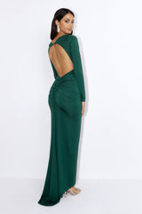 Party Back Maxi Dress Green