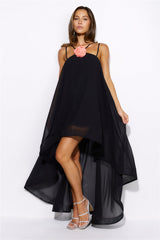 Fancy Statement Midi Dress Black