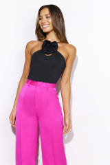 Nights Of Cocktails Crop Top Black