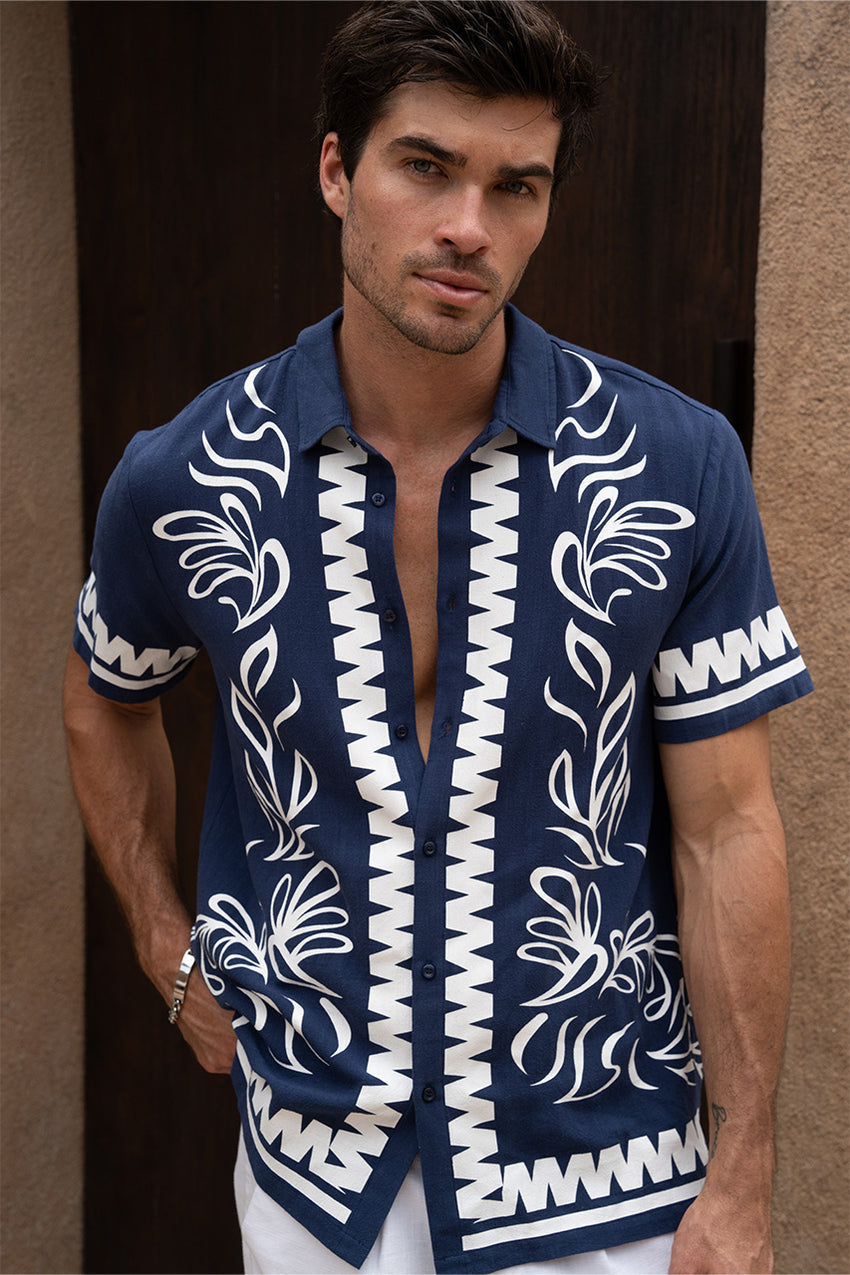 Florian Shirt - Blue/White