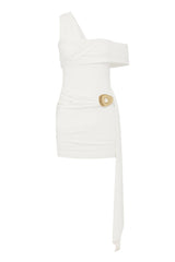 Kassi One Shoulder Mini Dress - White