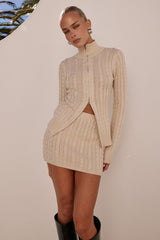 Katarina Knit Mini Skirt - Cream