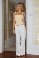 Kody Square Neck Top - Lemon