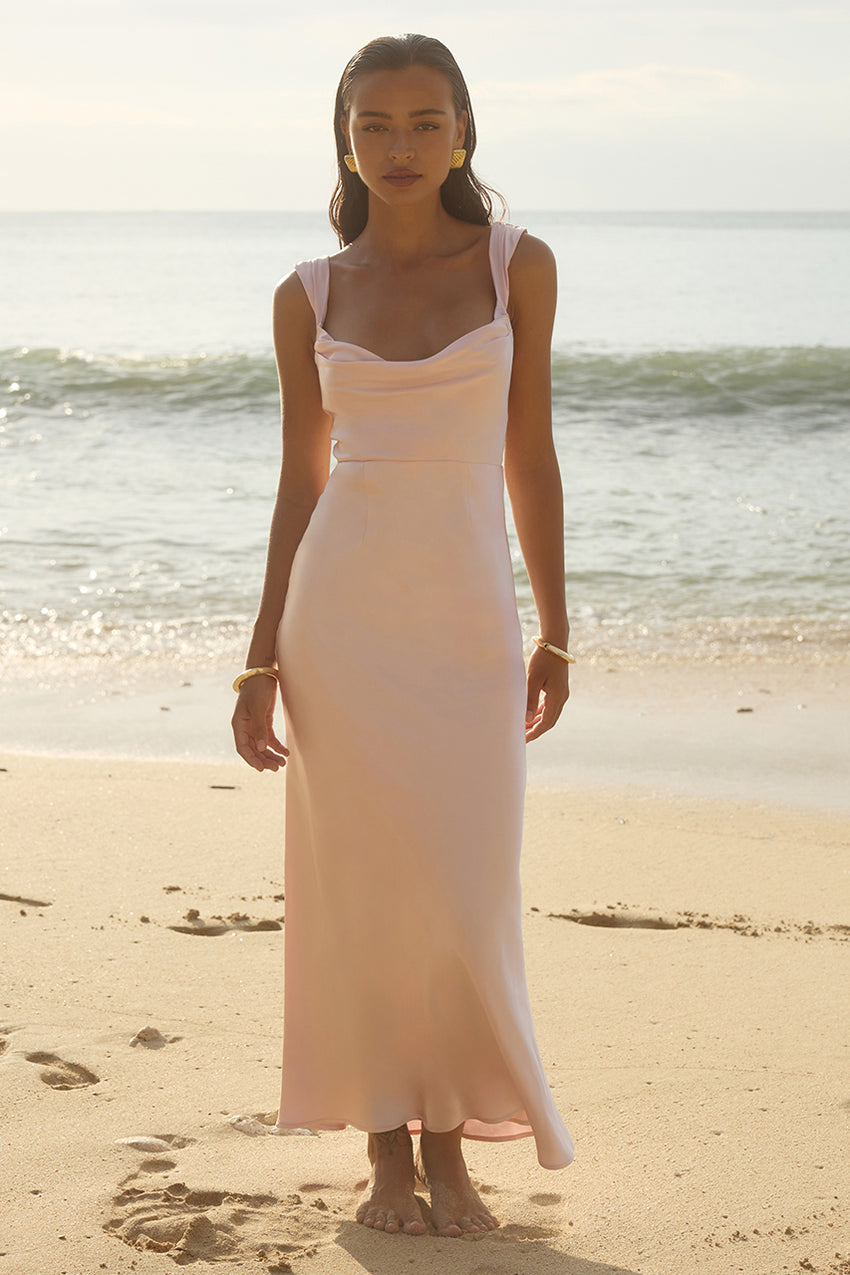 MARGOT COWL MAXI DRESS - MUSK