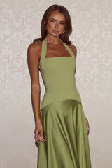 Odina Square Neck Maxi Dress - Palm