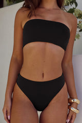 Tera  Bandeau Crop - Black