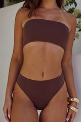 Tera  Bandeau Crop - Chocolate
