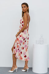 Calm It Down Midi Dress Rose